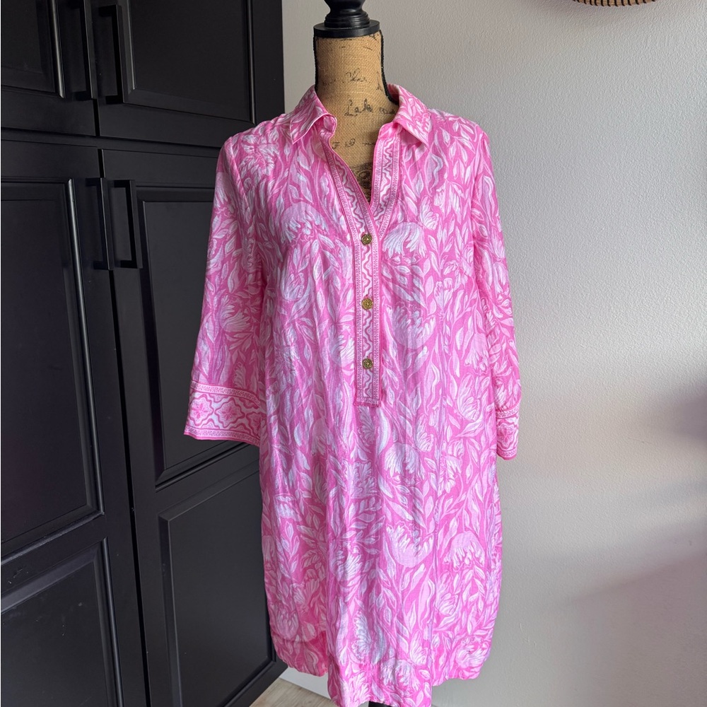 Lilly Pulitzer Vibrant Pink and White Dress
